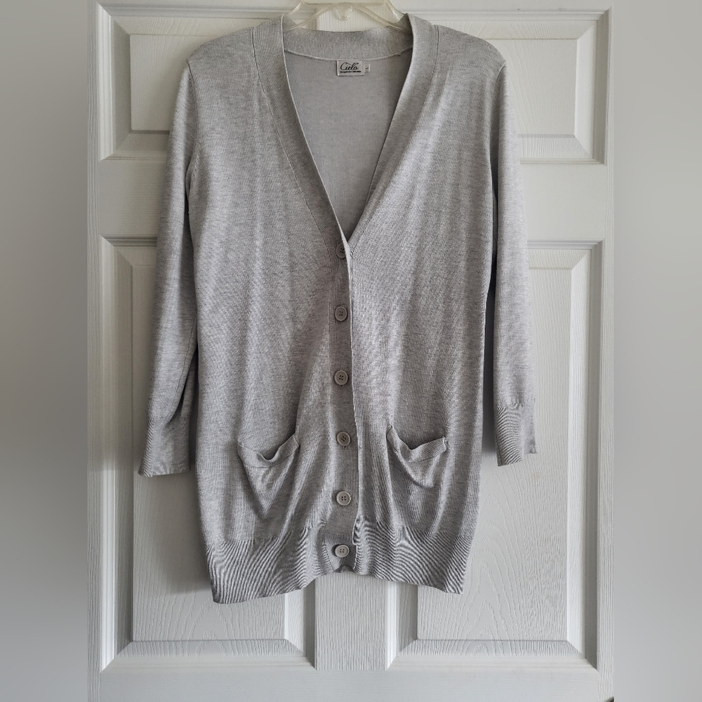 Womens gray cardigan